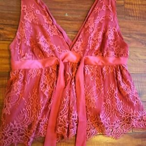 Lace coral free people top..